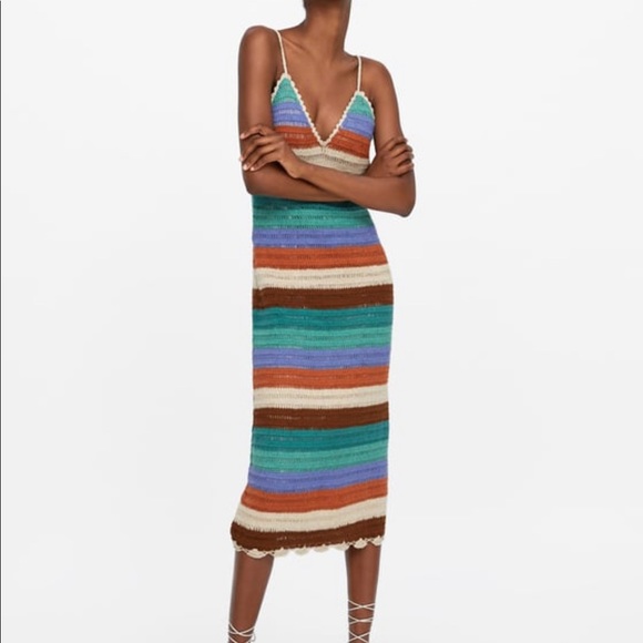 zara crochet dress